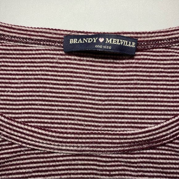 Brandy Melville Striped Baby Tee - Picture 3 of 3